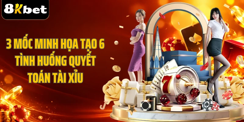 3 mốc minh họa tạo 6 tình huống quyết toán Tài Xỉu