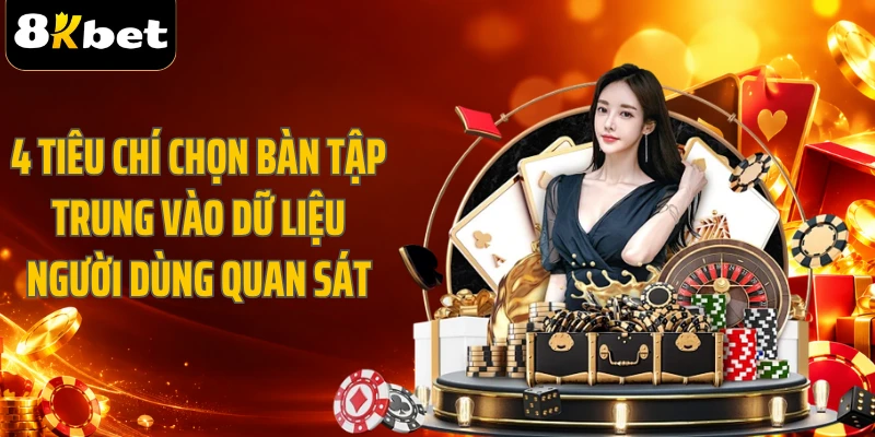 4 tiêu chí chọn bàn tập trung vào dữ liệu người dùng quan sát