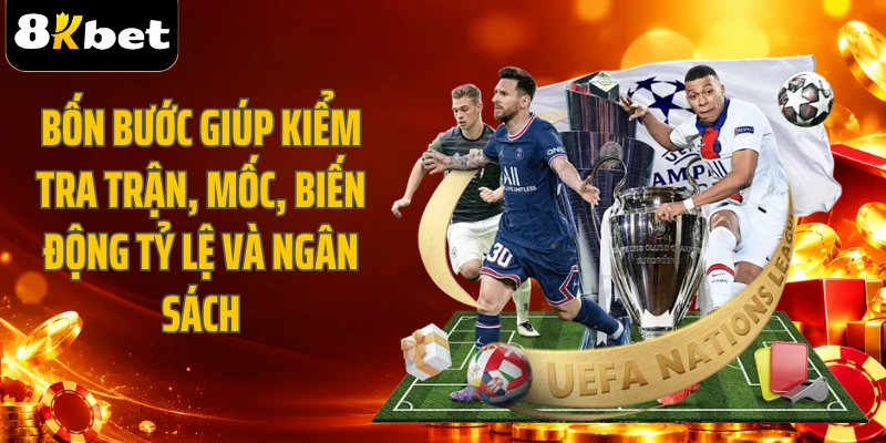 Bốn bước giúp kiểm tra trận, mốc, biến động tỷ lệ và ngân sách