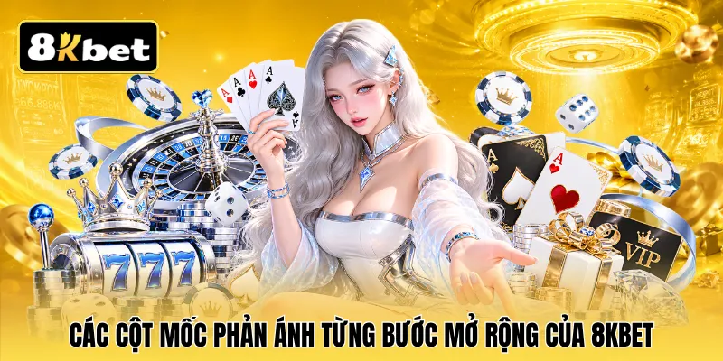 Các cột mốc phản ánh từng bước mở rộng của 8KBET